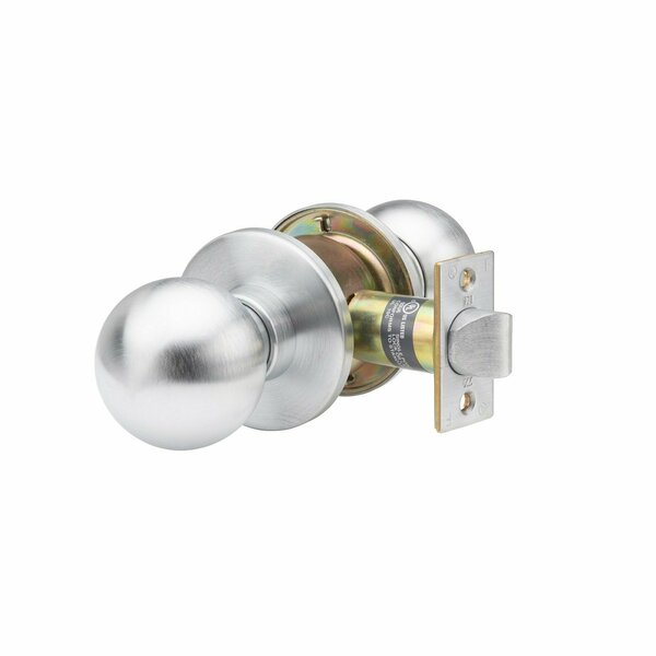 Trans Atlantic Co. Heavy Duty Grade 1 Cylindrical Passage Hall/Closet Function Door Knob in Satin Stainless Steel DL-HVB10-US32D